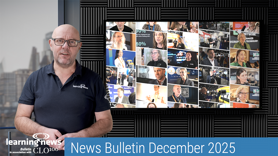 A bite-sized round-up of popular stories on Learning News presented by Rob Clarke.